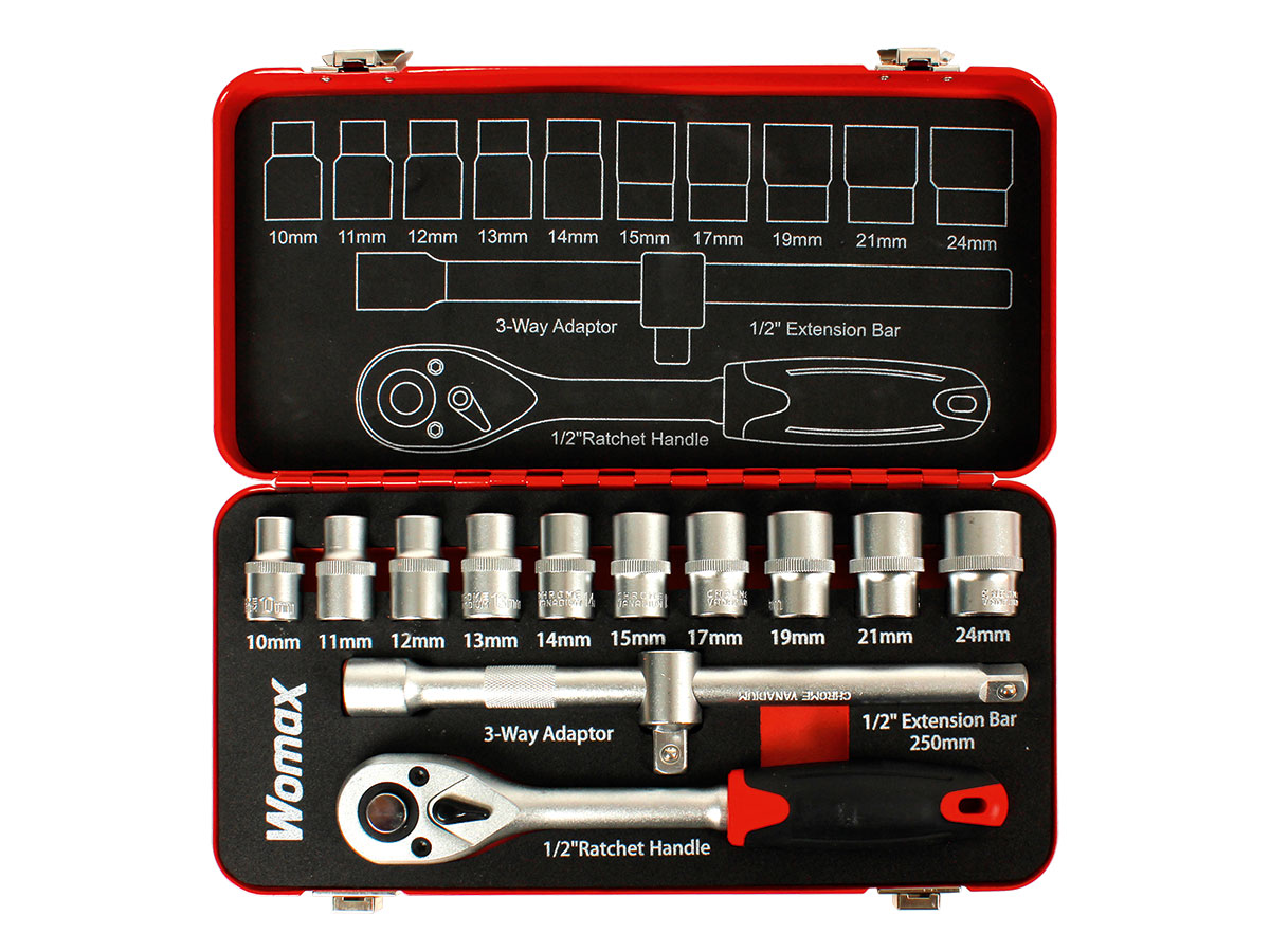 KLJUC NASADNI SA RACNOM 1/2'' SET 12 KOM 