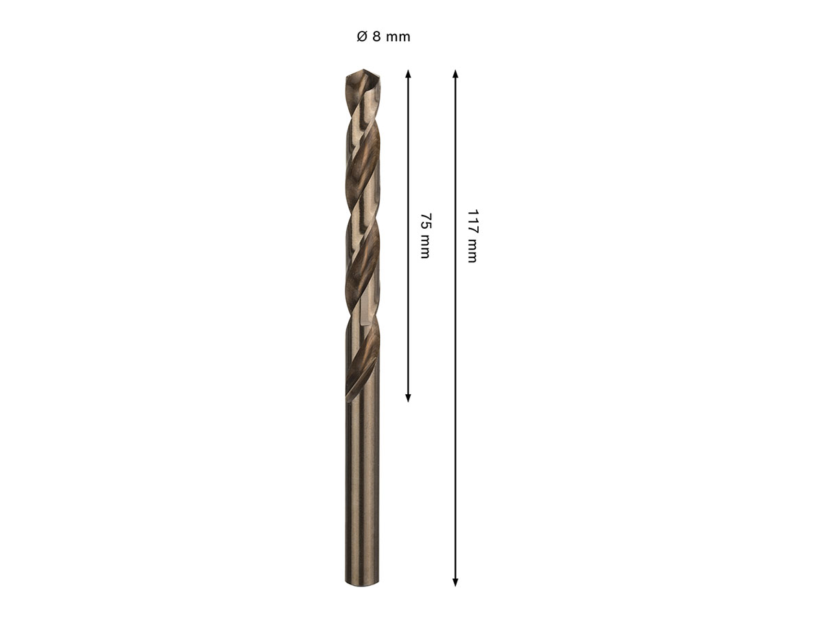 BURGIJA PRO Inox HSS-Co 8mm CYL 