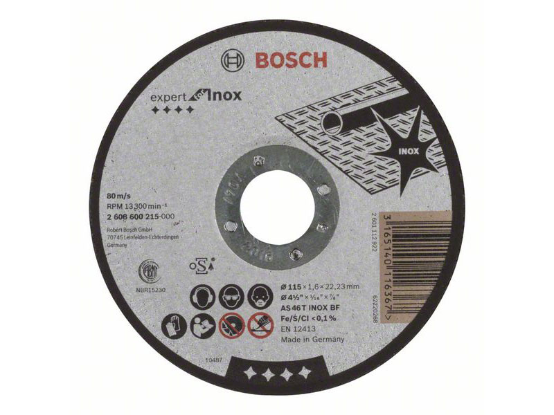 REZNA PLOČA ZA INOX 115X1.6 mm 