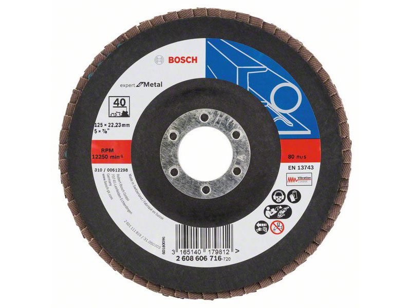 BRUSNI PAPIR LAMELNI O125x22.23mm P40 