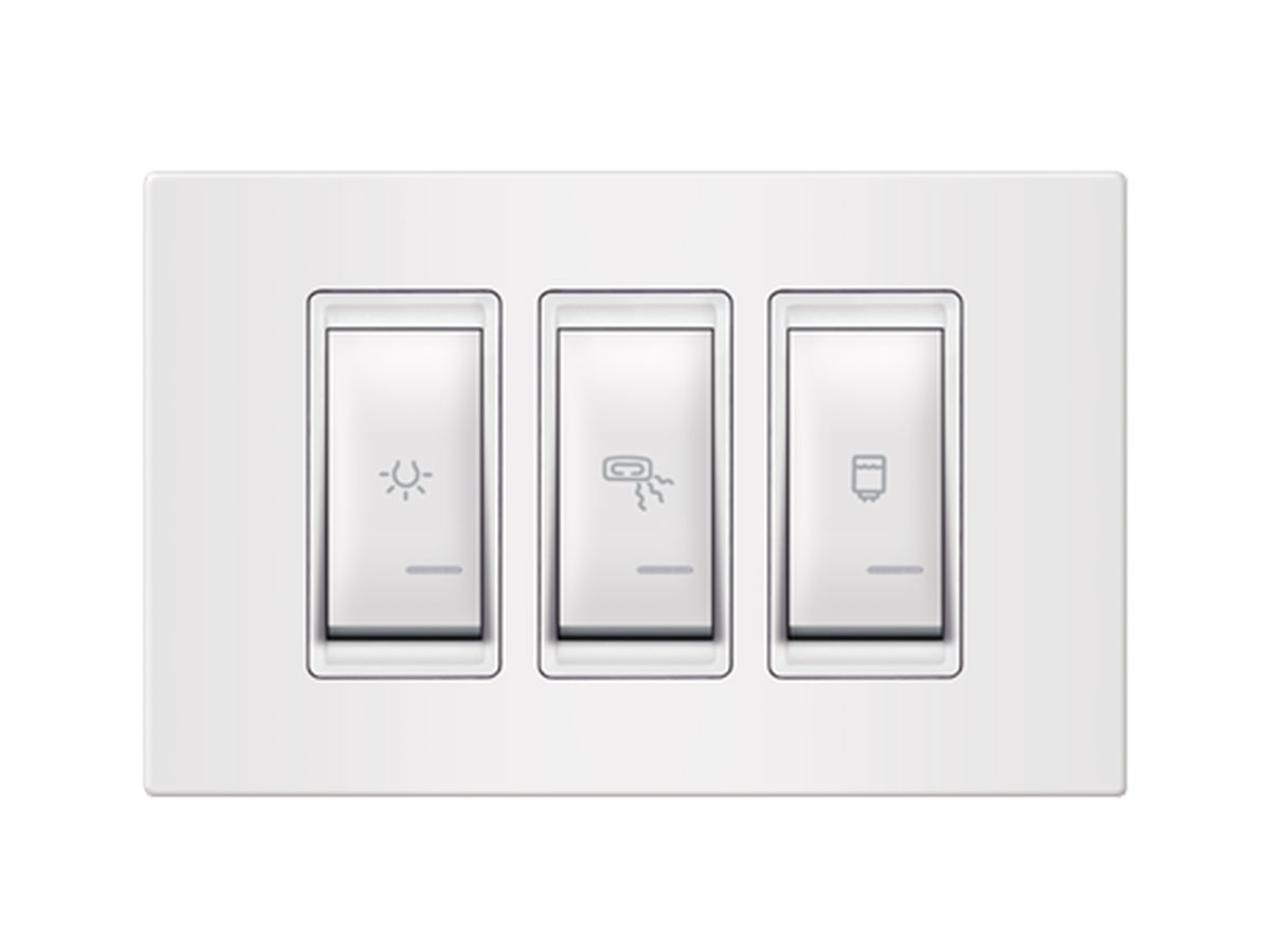 Set sklopki za kupatilo 3x16AX 250V~ sa indikacijom, univerzalni (svetlo, grejal 