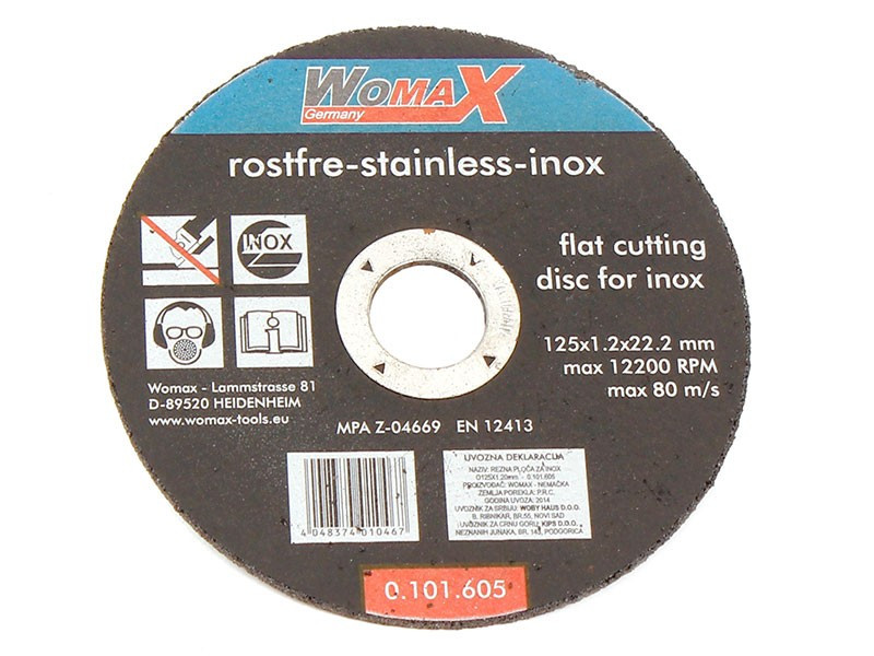REZNA PLOČA O125X1.20mm ZA INOX 