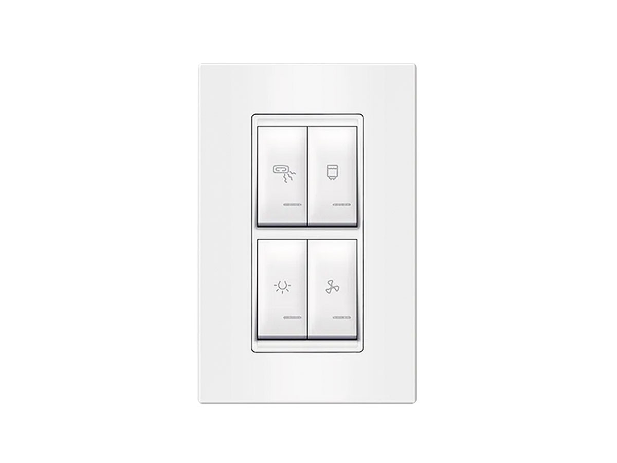 Set sklopki za kupatilo 4x16AX 250V~ sa indikacijom, vertik. univerzalni (svetlo 