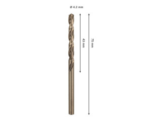 BURGIJA PRO Inox HSS-Co 4.2mm CYL 