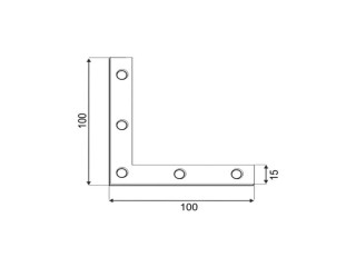 NA100 - STOLARIJSKI UGAONIK 100X100X15 MM 