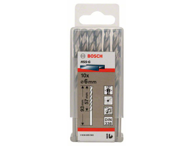 BURGIJA O6x57x93mm ZA METAL HSS-G 