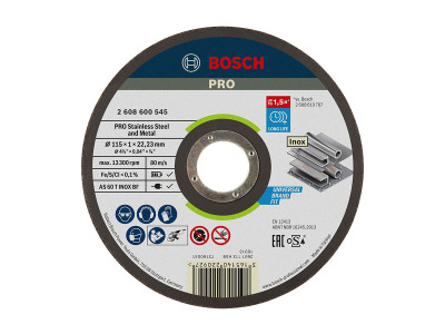 REZNA PLOČA 115X1 mm za INOX 
