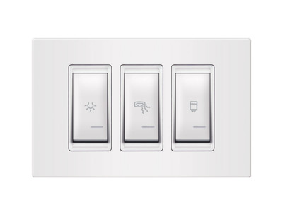 Set sklopki za kupatilo 3x16AX 250V~ sa indikacijom, univerzalni (svetlo, grejal 