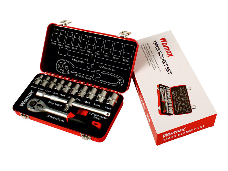 KLJUC NASADNI SA RACNOM 1/2'' SET 12 KOM 