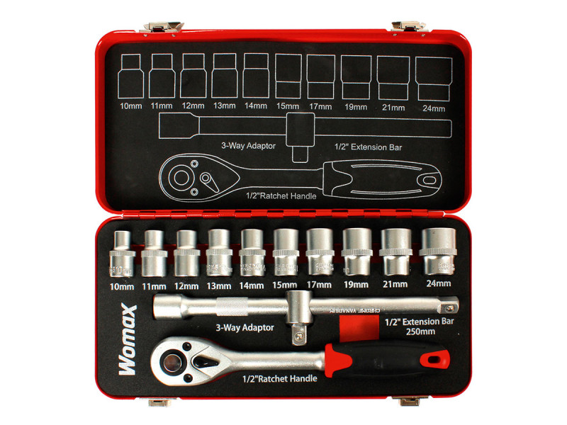 KLJUC NASADNI SA RACNOM 1/2'' SET 12 KOM 