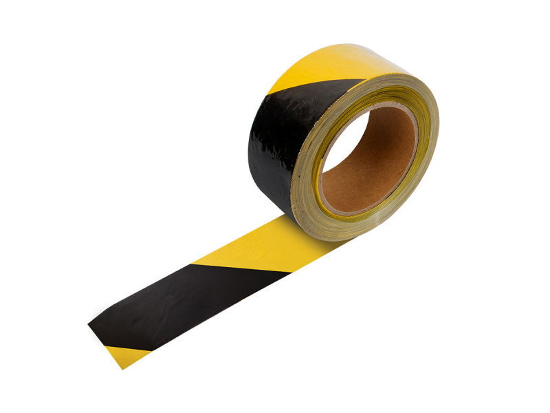 TRAKA ZA UPOZORAVANJE 50mm x 200m CRNO ŽUTA 