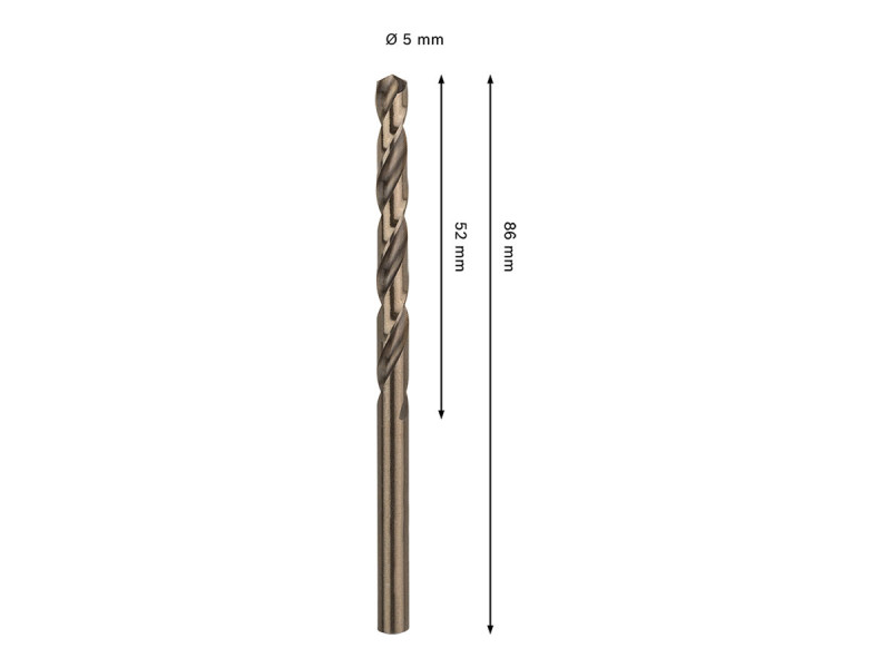 BURGIJA PRO Inox HSS-Co 5mm CYL 