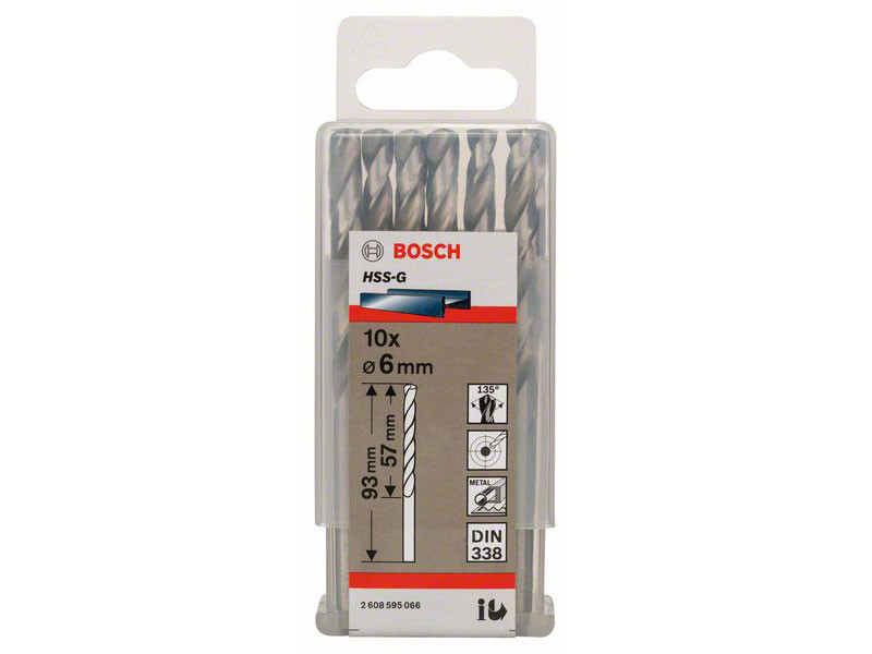 BURGIJA O6x57x93mm ZA METAL HSS-G 