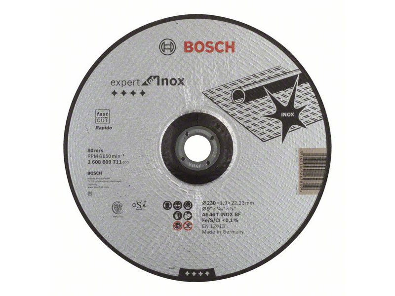REZNA PLOČA O230x22,23x1,9mm ISPUPČENA INOX 