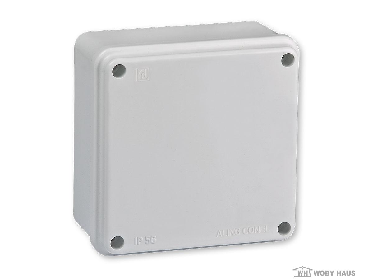 Kutija razv. sa 8 uvoda na zid 100x100x50 IP56 ABS g/w 650°C, siva 