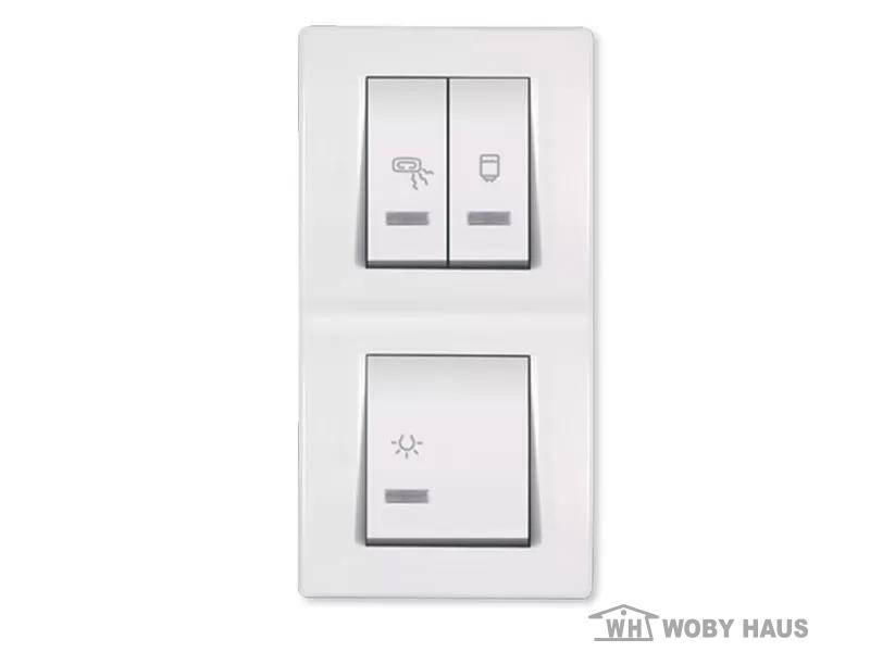 Sklopka za kupatilo MODE indikat. 1x10+2x16A 250V~ vertik., bela 